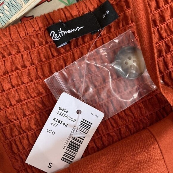 Linen Tank Maxi Dress Orange dress with button front nwt - Picture 13 of 15